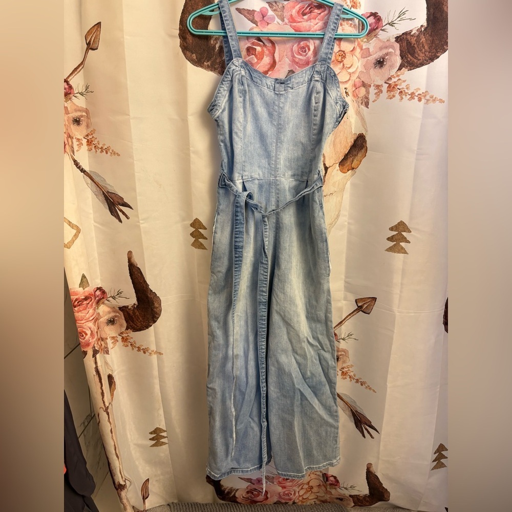 XS Women's Light Blue Denim Jumpsuit